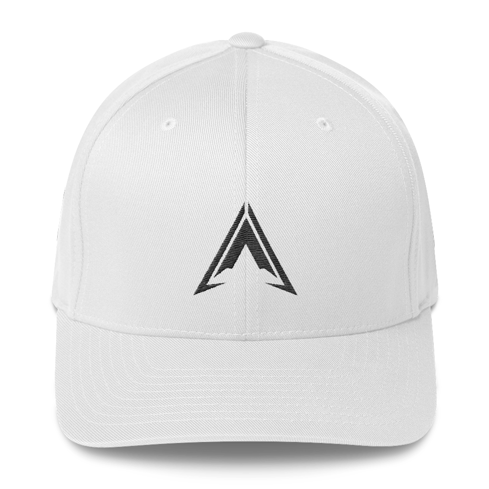 Black Embroidered Aggressor Logo Flexfit Structured Twill Cap – PXL Direct